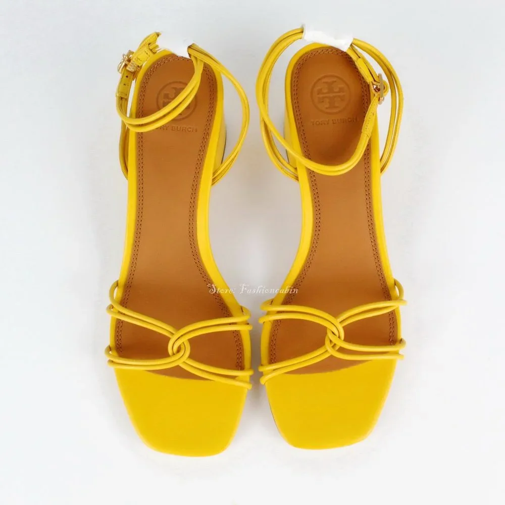 NEW Tory Burch Mini Benton Knot Strap Leather Sandals, US 7.5
